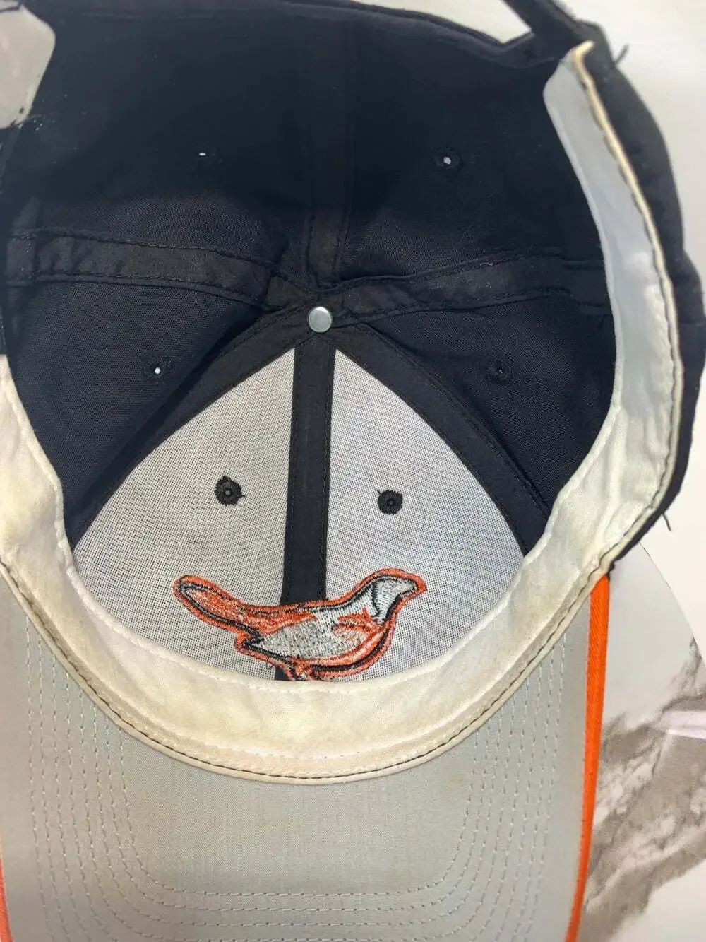 Baltimore Orioles Official MLB Baseball Cap Adult Black Orange Strap Back